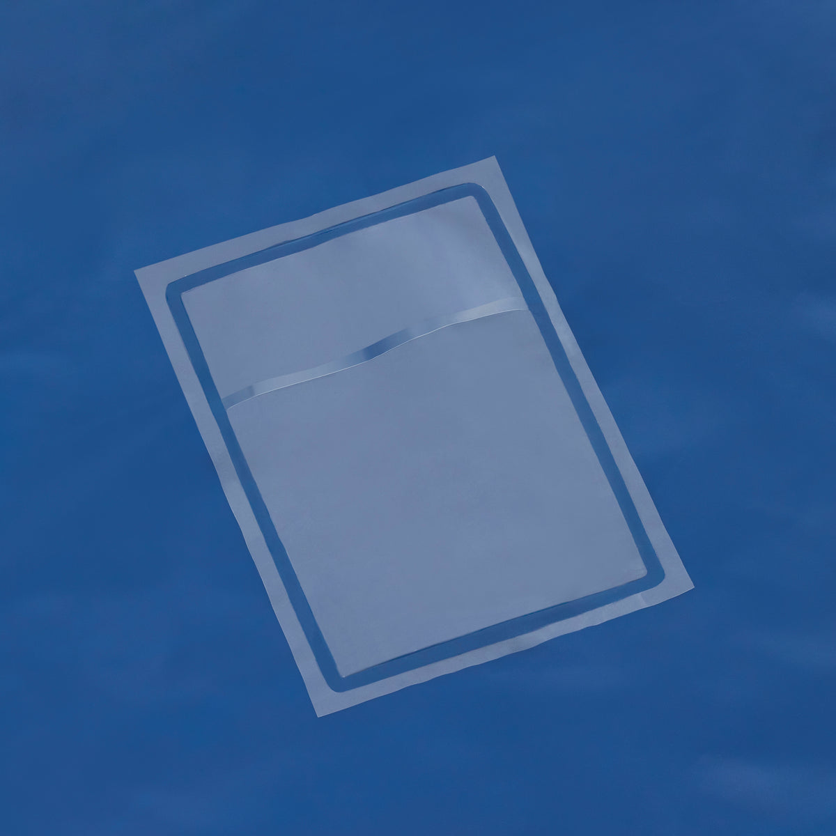 Economy Blue Forever Bed animal cadaver bag showing the clear document pouch for identification and client details
